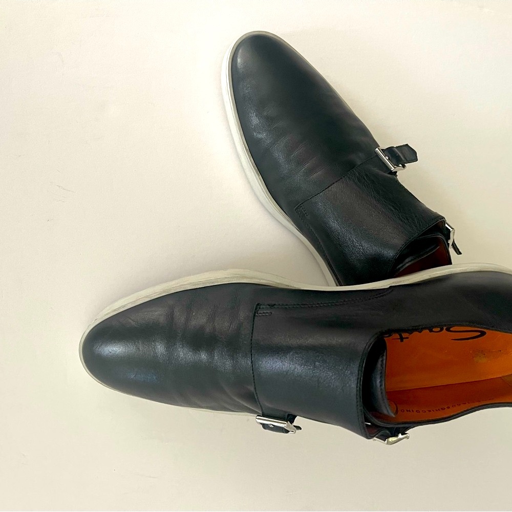 Santoni Black Oxfords Sleek Formal Design size US 11.5 - Picture 5 of 10